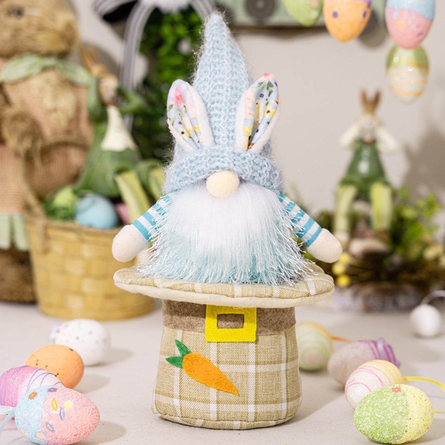 Easter Faceless Doll with Rabbit Ears for Spring Decor