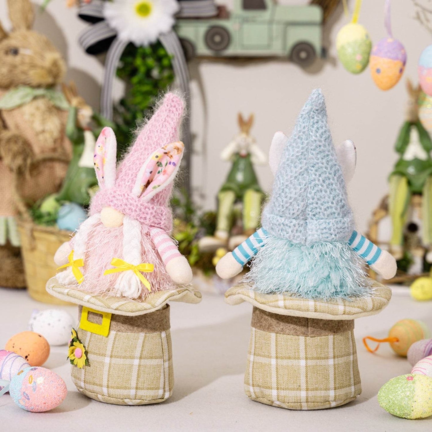 Easter Faceless Doll with Rabbit Ears for Spring Decor