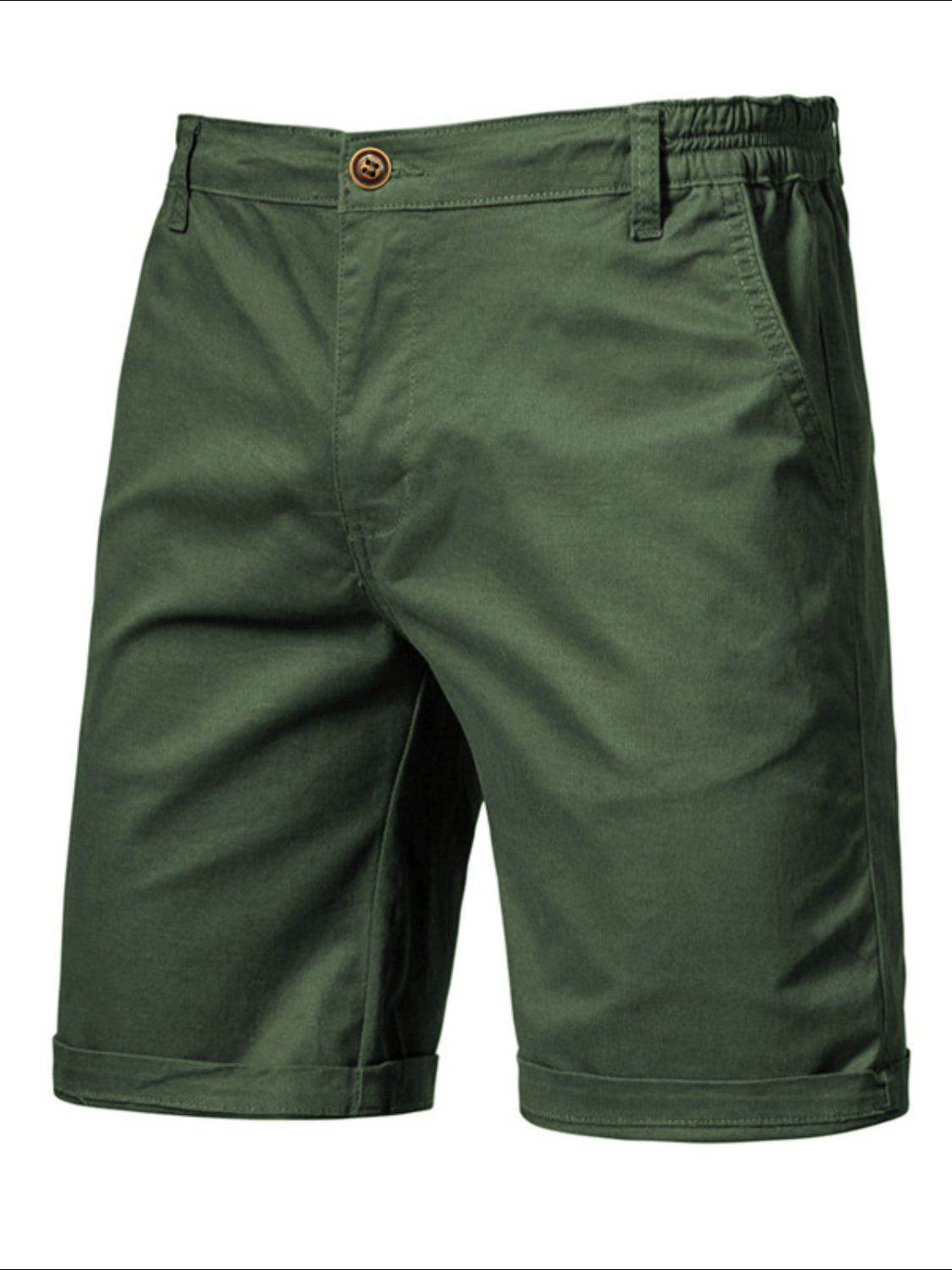 Men's Elastic Waist Shorts with Pockets for Comfort