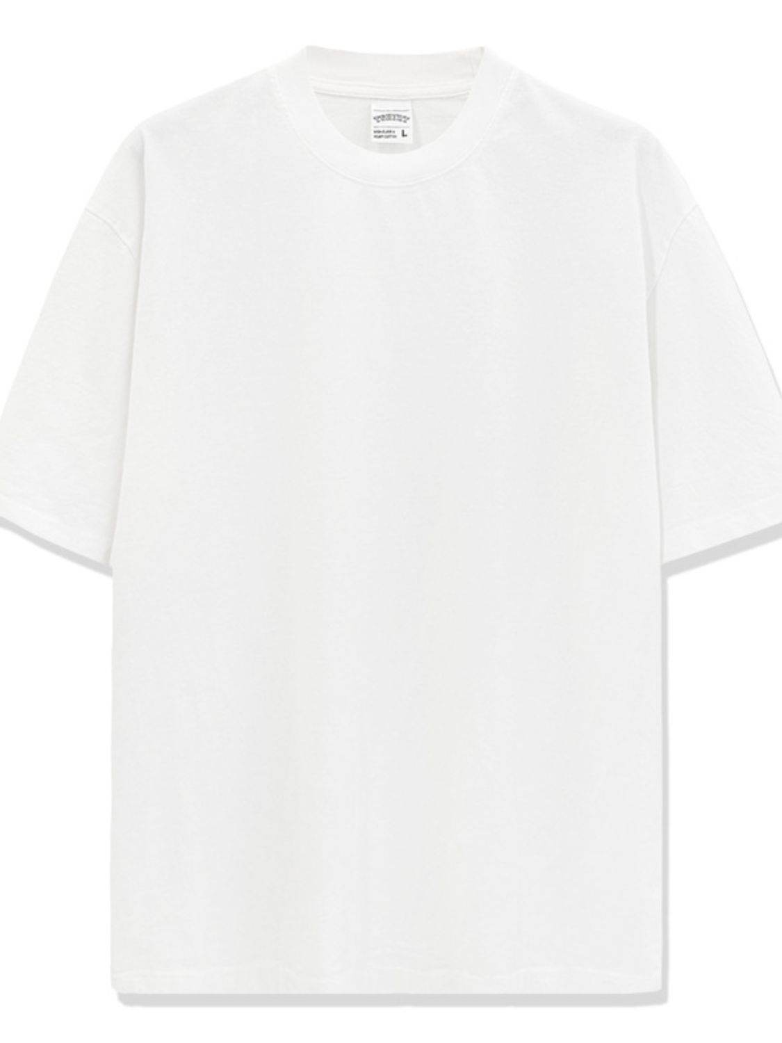 Men's Full Size Round Neck Washed T-Shirt Plus Size