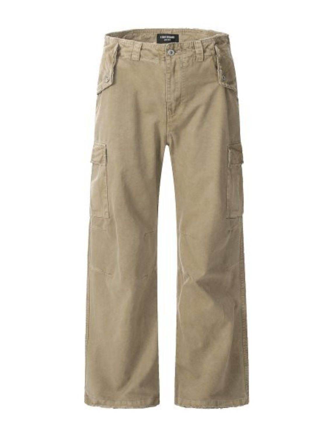 Men's Straight Leg Cargo Pants for Casual Comfort Wear