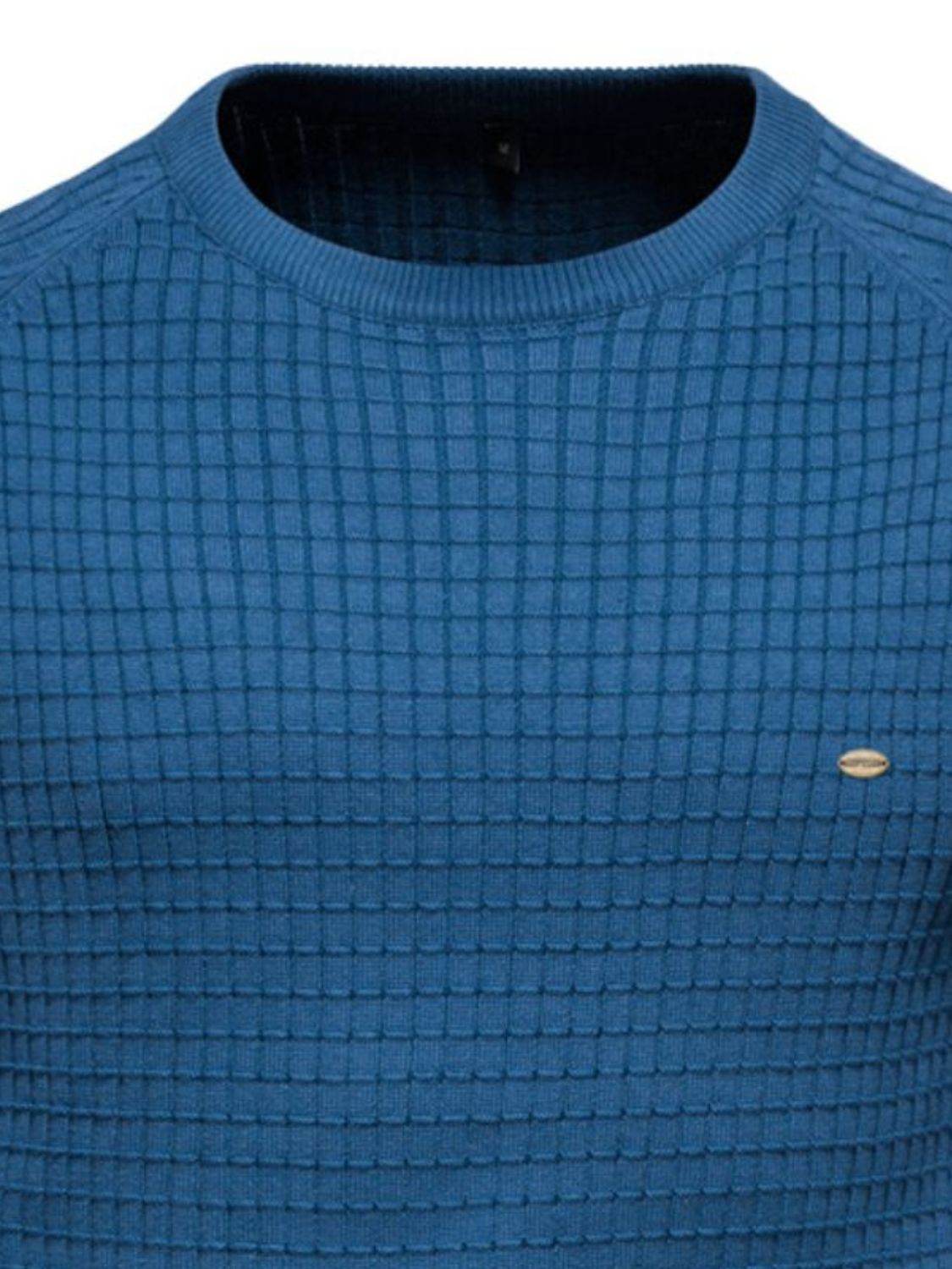 Texture Round Neck Long Sleeve Sweater