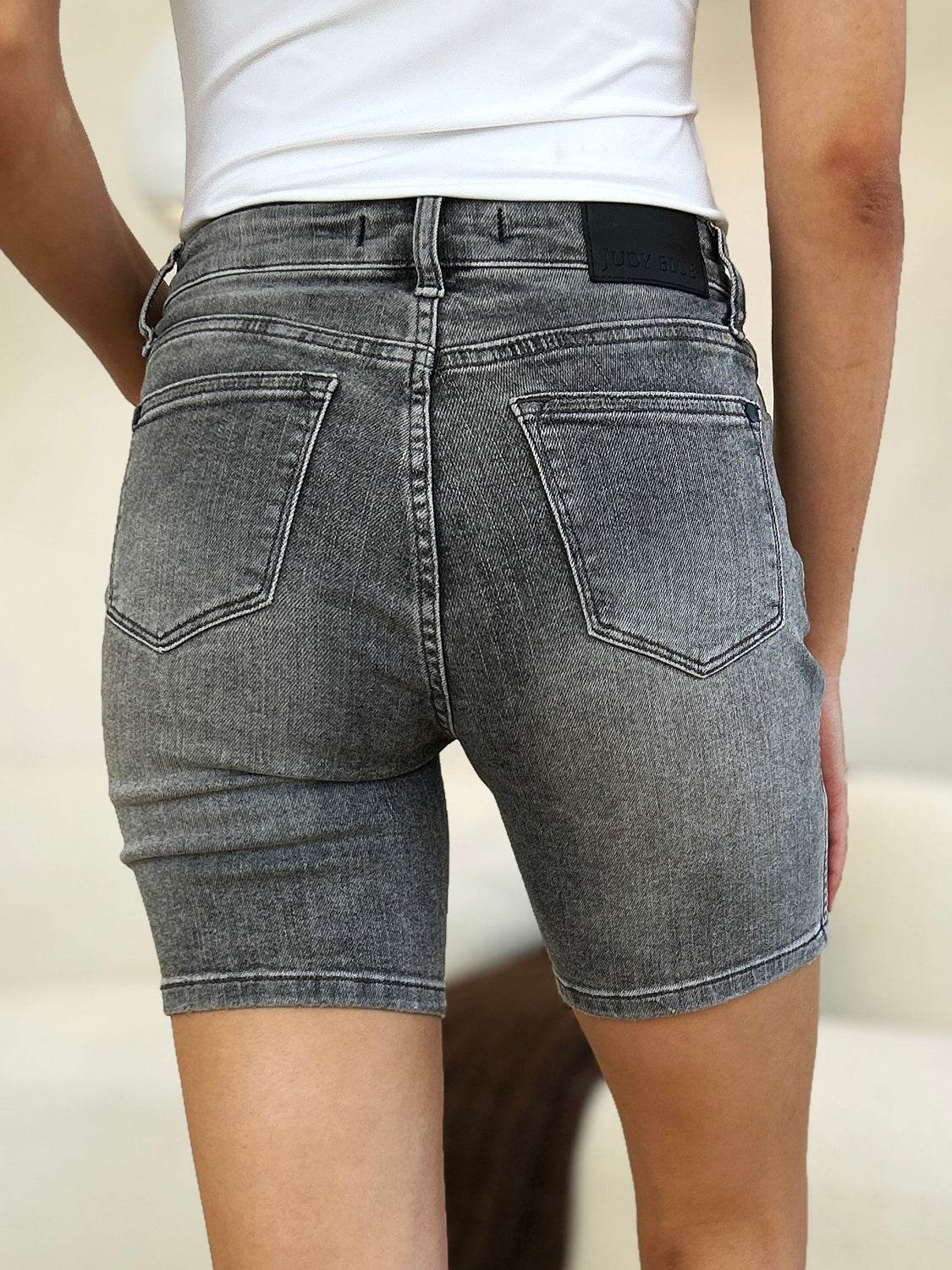 Judy Blue Full Size High Waist Washed Denim Shorts - Mayzelyn Shop