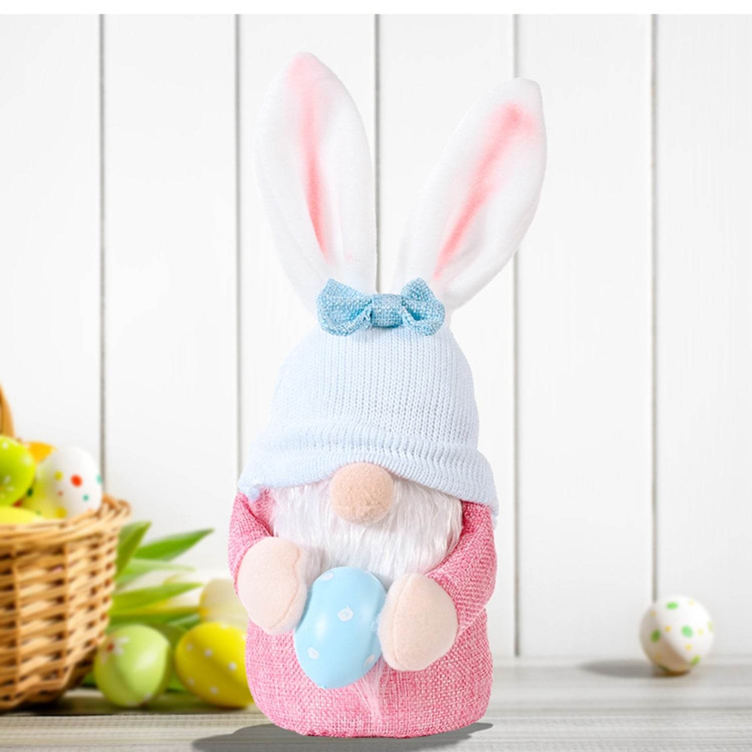 Easter Knitted Hat Faceless Doll for Spring Decor