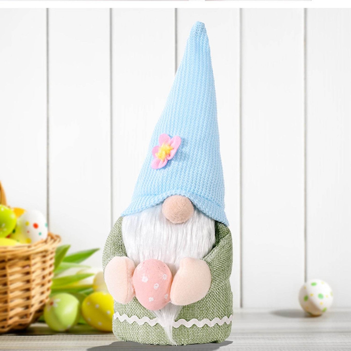 Easter Knitted Hat Faceless Doll for Spring Decor