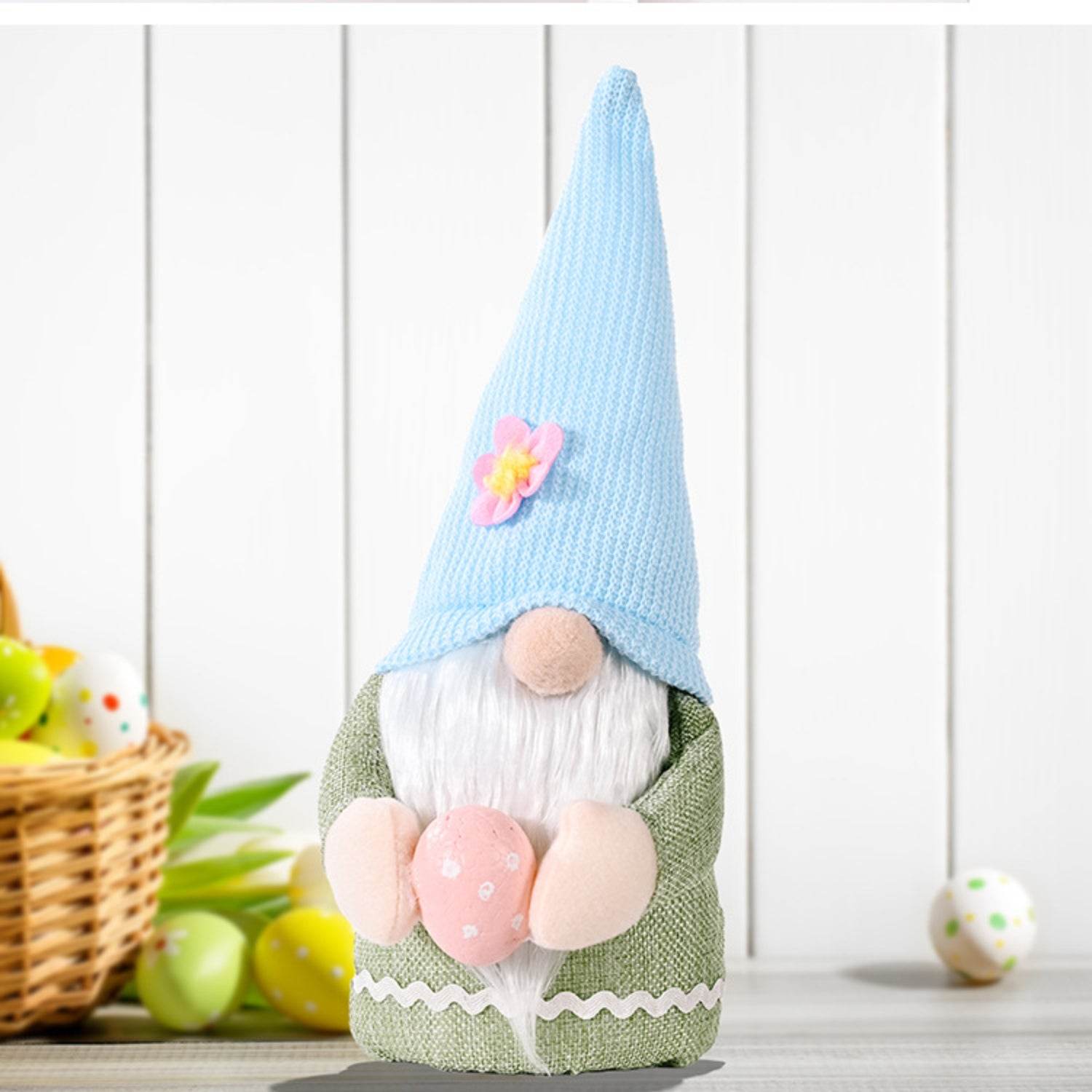 Easter Knitted Hat Faceless Doll for Spring Decor