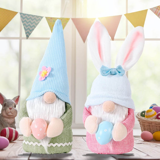 Easter Knitted Hat Faceless Doll for Spring Decor