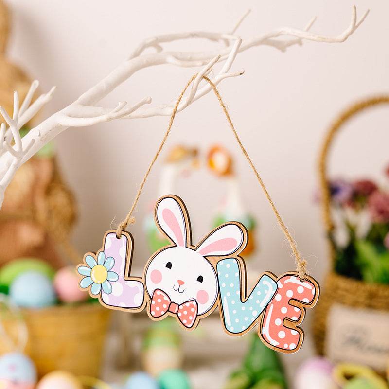 Easter Letter Wooden Hanging Widget For Festive Decor