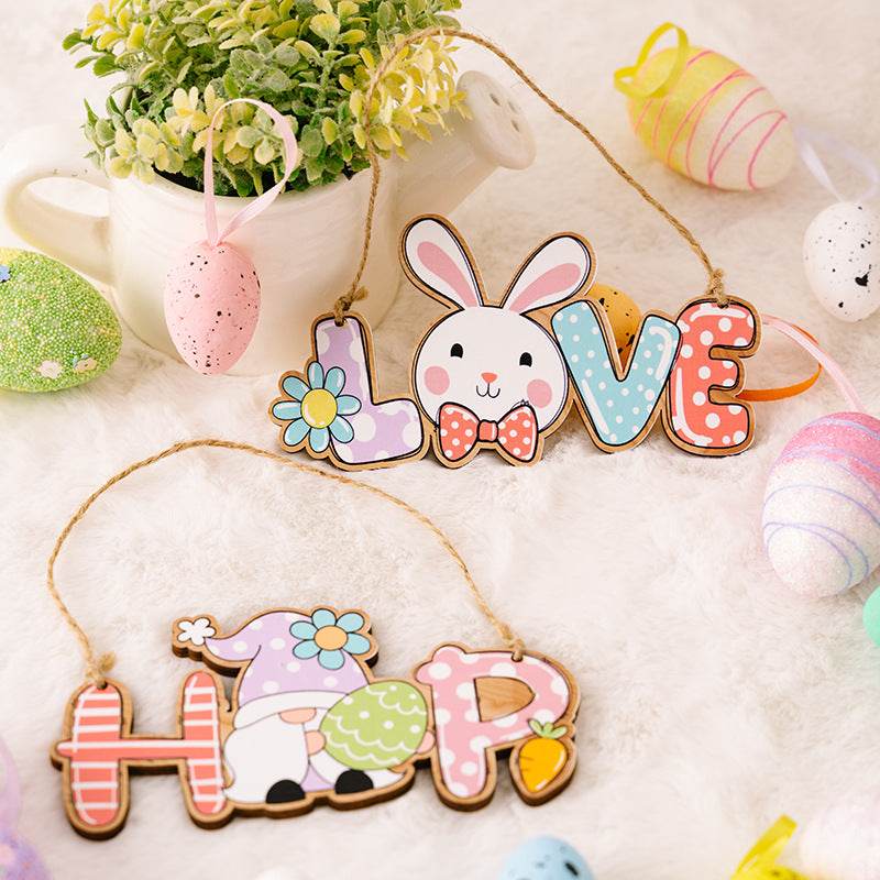 Easter Letter Wooden Hanging Widget For Festive Decor