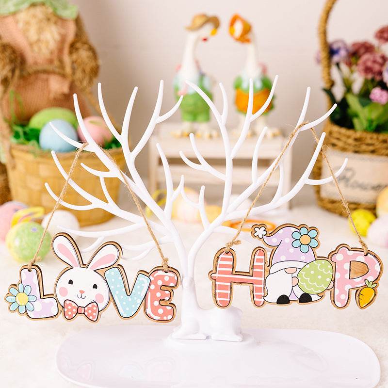 Easter Letter Wooden Hanging Widget For Festive Decor