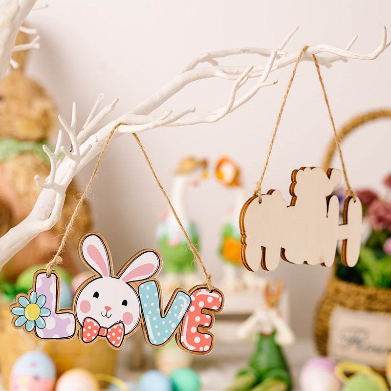Easter Letter Wooden Hanging Widget For Festive Decor
