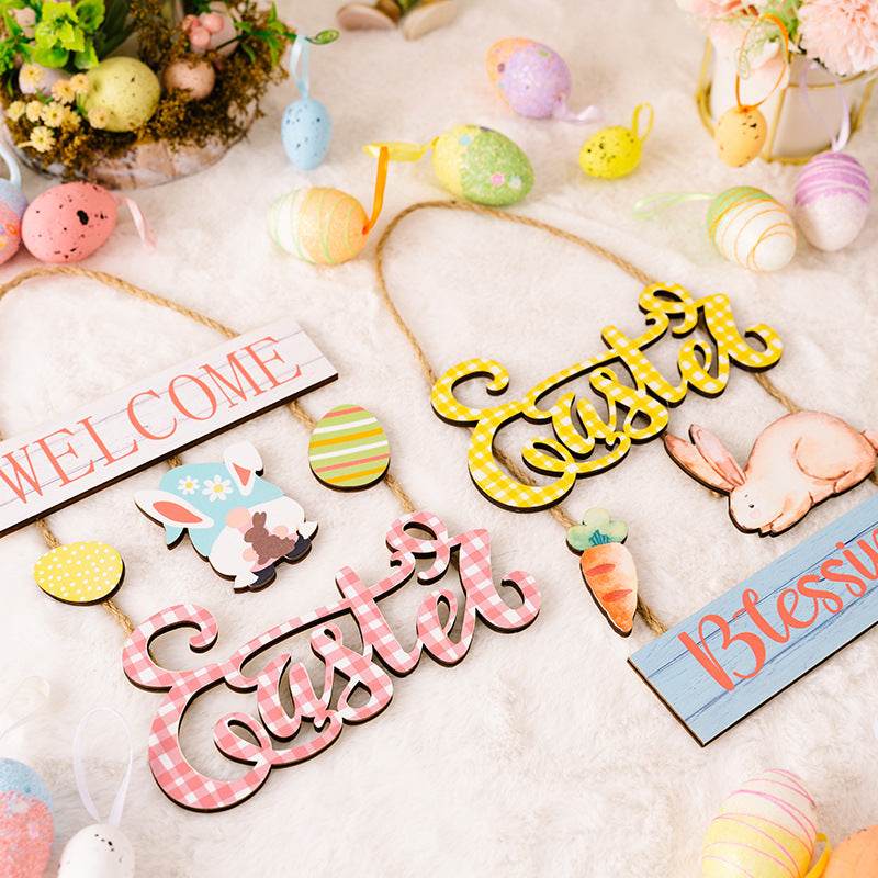 Easter Wooden Hanging Widget for Festive Home Decor