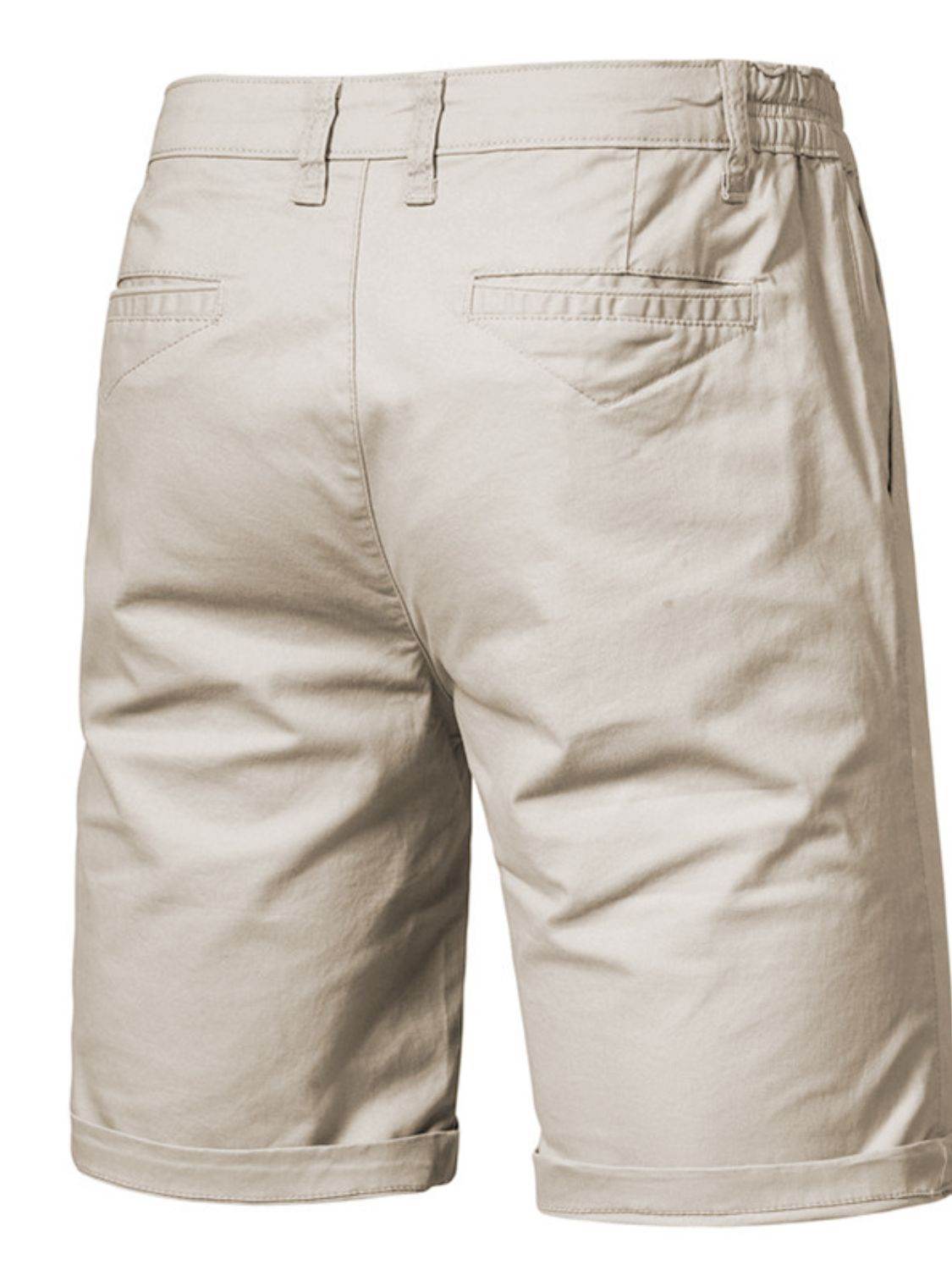 Men's Elastic Waist Shorts with Pockets for Comfort