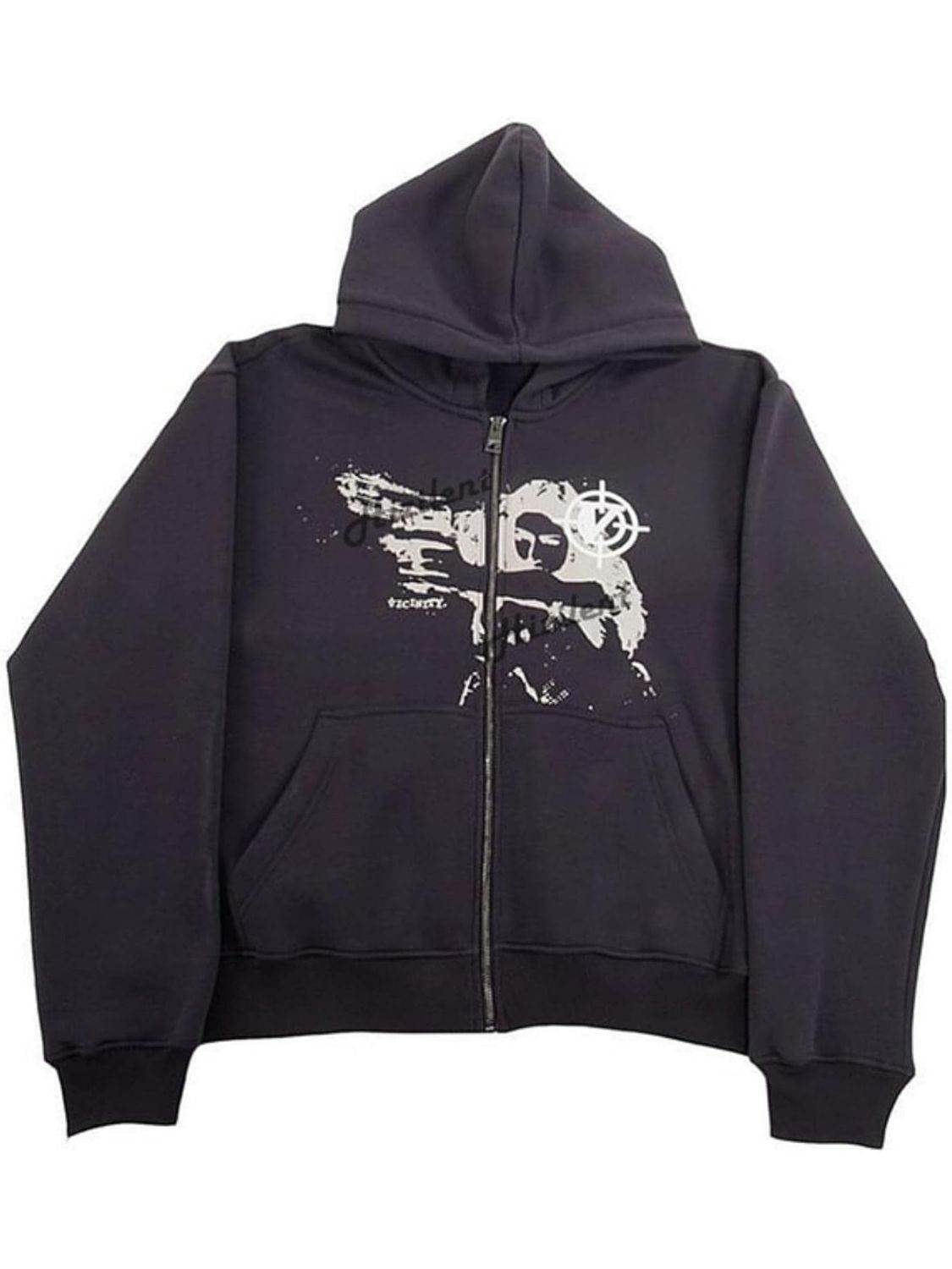 Men's Graphic Zip Up Long Sleeve Hoodie