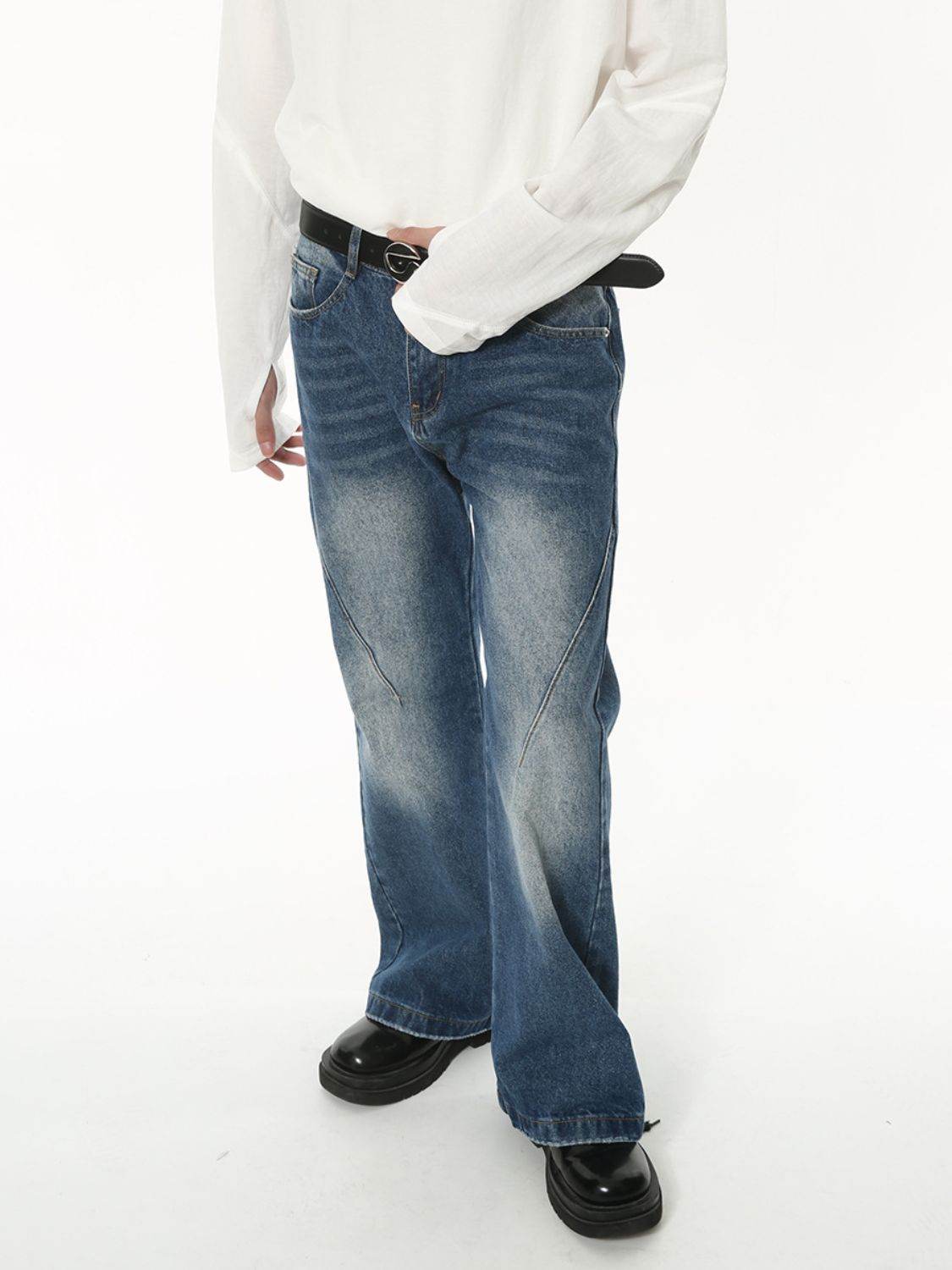 Men's Mid Rise Jeans with Pockets