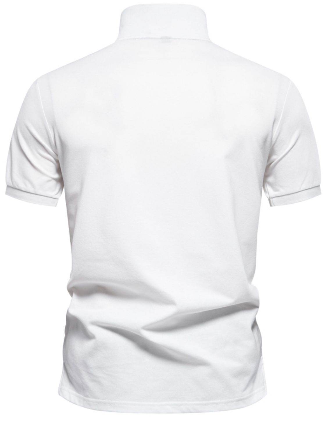Men's Printed Collared Neck Short Sleeve Polo Shirt