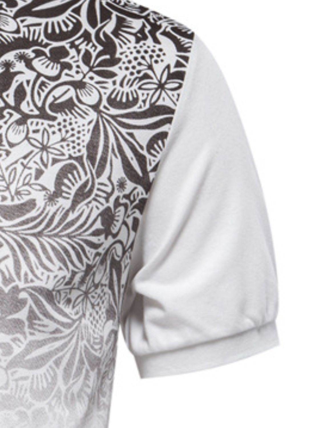 Men's Printed Collared Neck Short Sleeve Polo Shirt