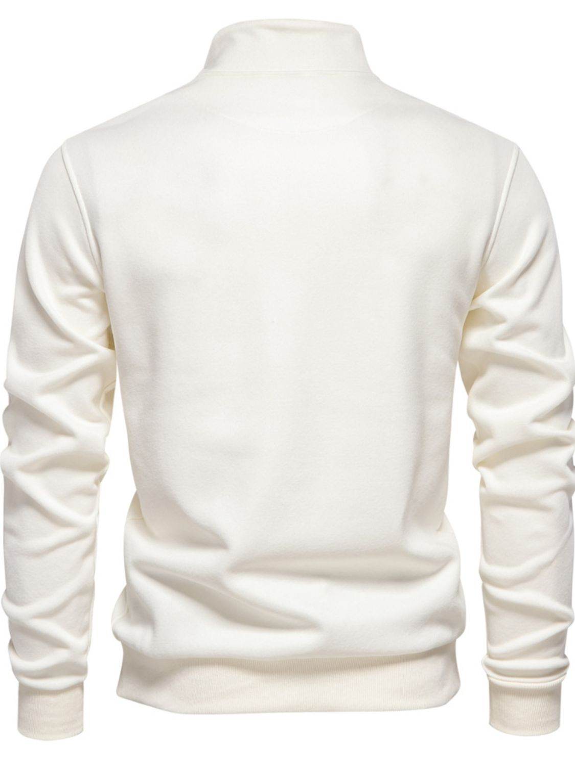 Men's Quarter Zip Long Sleeve Sweatshirt for Comfort Wear