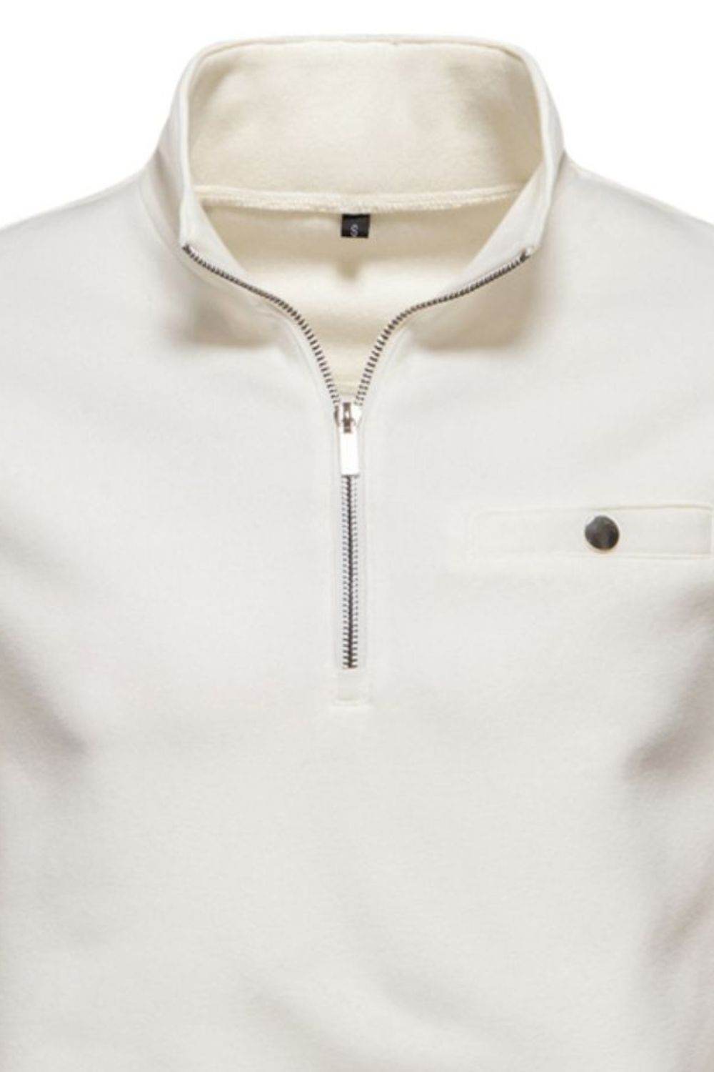 Men's Quarter Zip Long Sleeve Sweatshirt for Comfort Wear