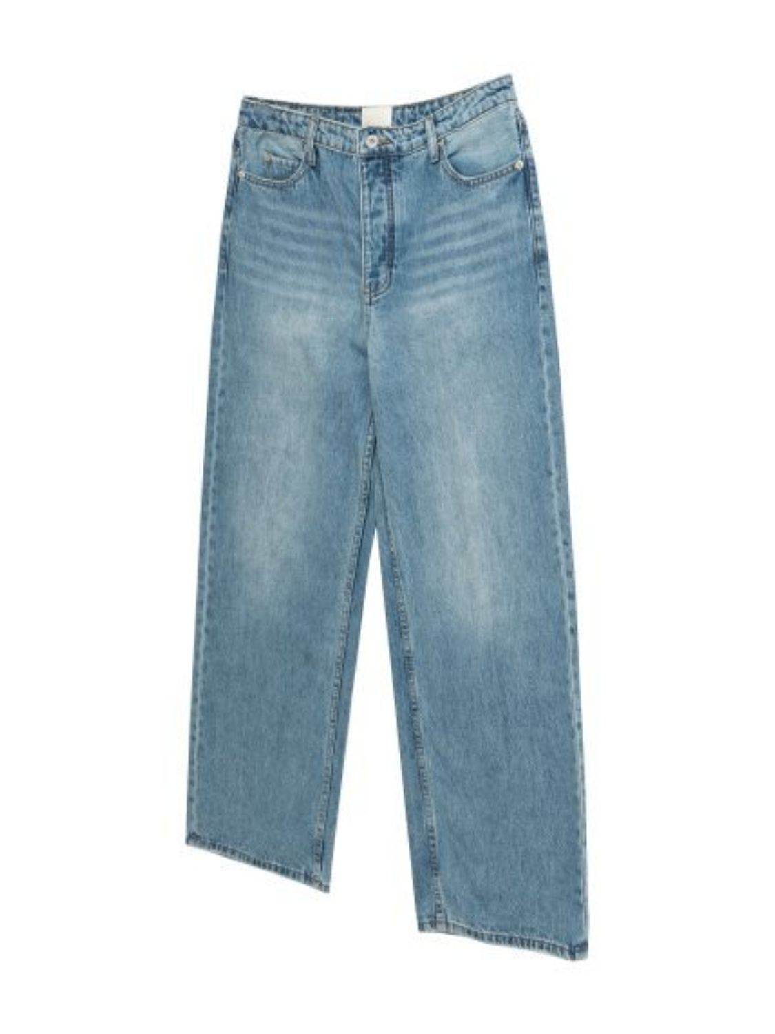 Men's Wide Straight Jeans with Pockets for Comfort Fit