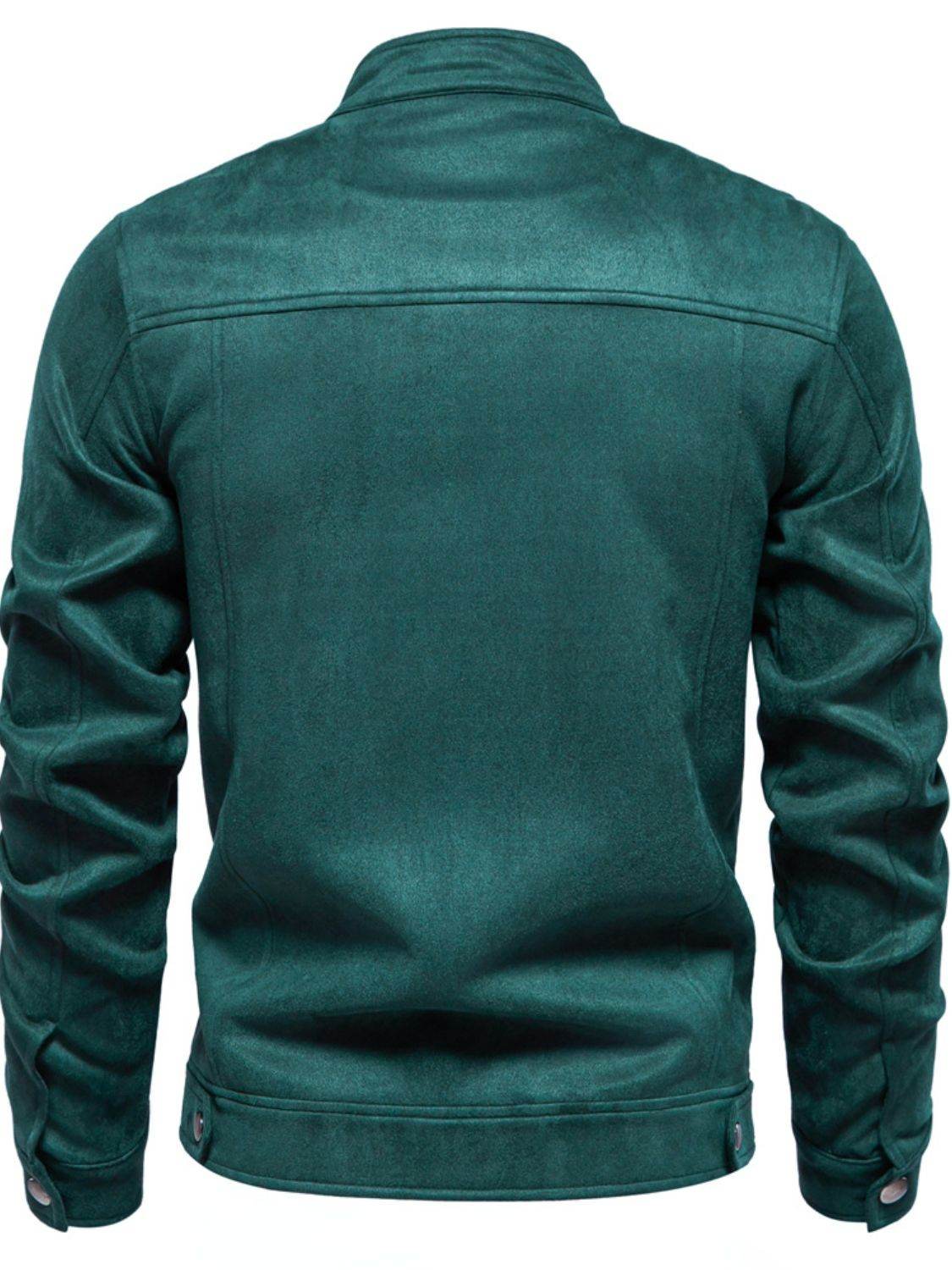 Men's Zip Up Long Sleeve Biker Jacket for Classic Style