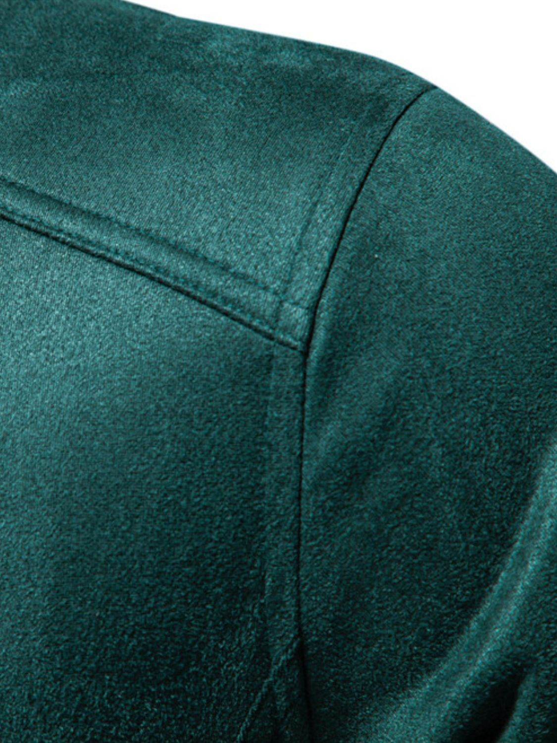 Men's Zip Up Long Sleeve Biker Jacket for Classic Style