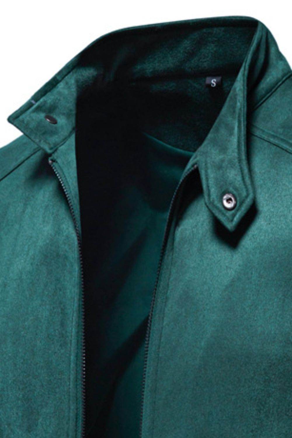 Men's Zip Up Long Sleeve Biker Jacket for Classic Style