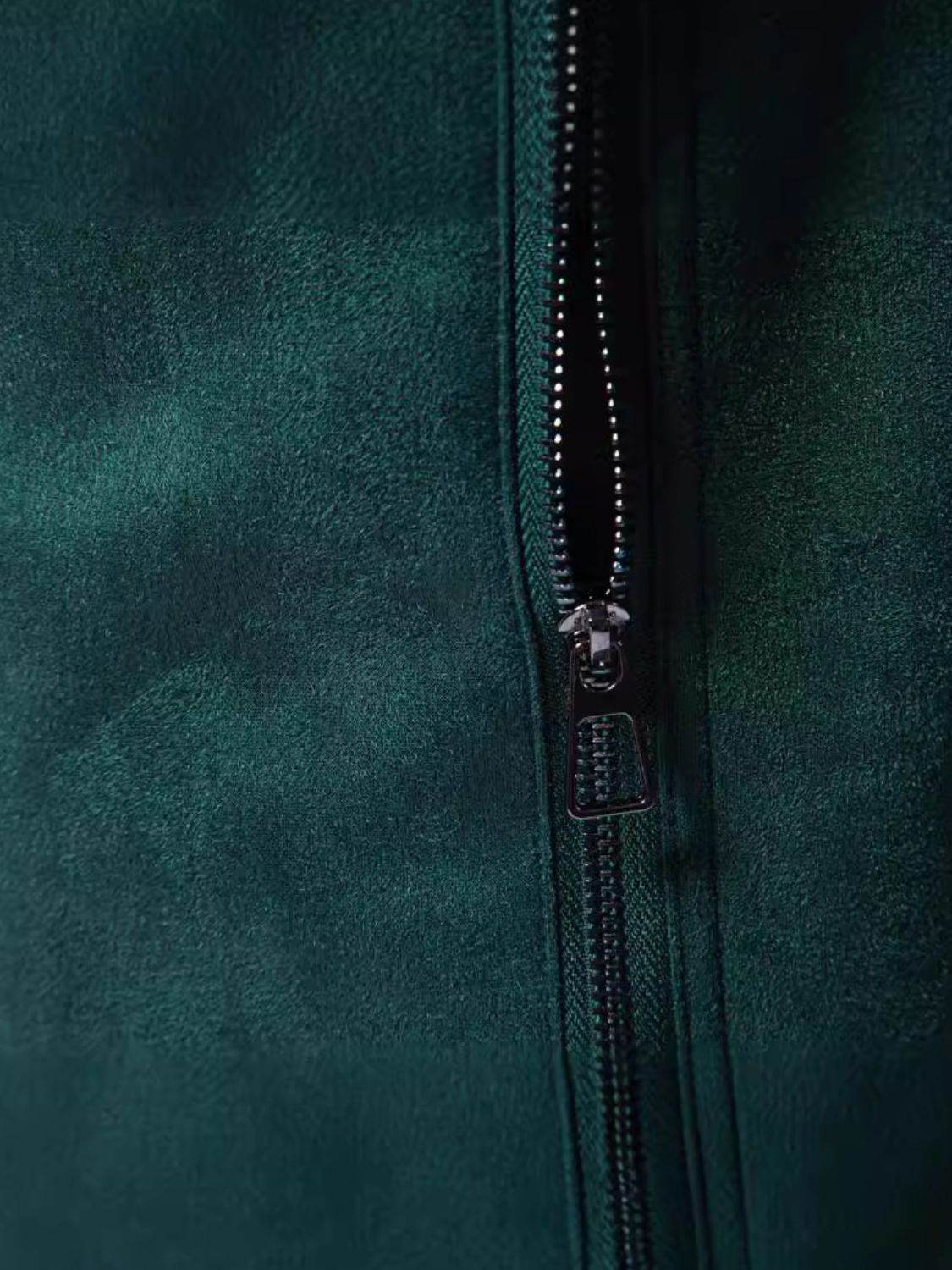 Men's Zip Up Long Sleeve Biker Jacket for Classic Style
