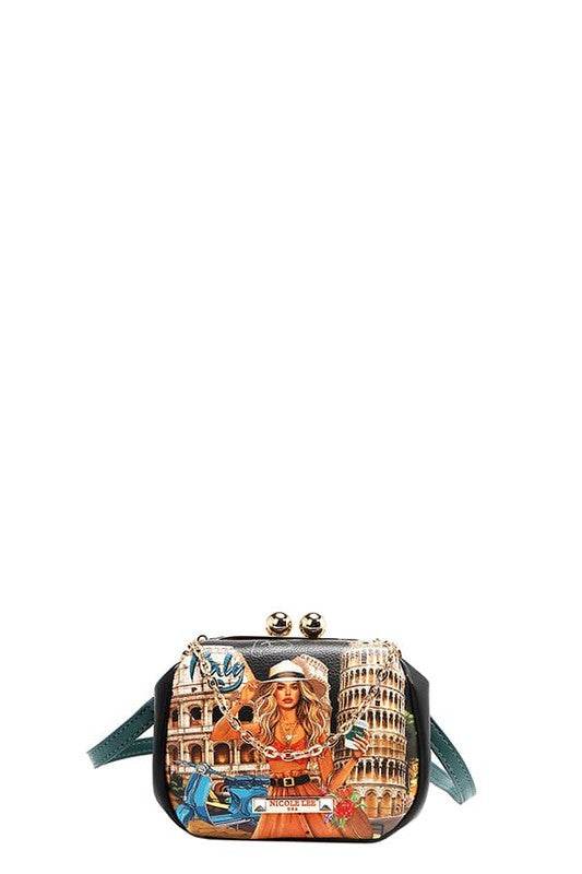 Nicole Lee USA Kiss-Lock Crossbody Mini Bag - Mayzelyn Shop 